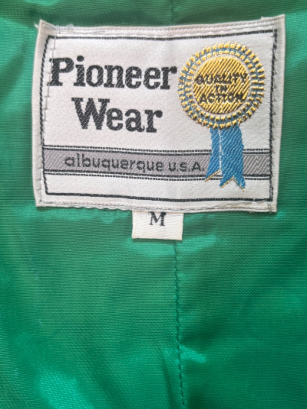 Vintage Pioneer Wear Plaid Wool & Green Suede Cape Vest Set | 1970s Southwestern - Picture 14 of 15
